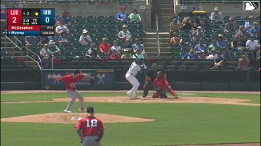 BJ Murray doubles (4) on a fly ball to left fielder Blake Dunn. Brett Bateman scores.