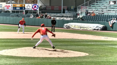 Christian Knapczyk homers (1) on a fly ball to right field.