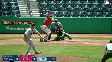 Nolan Beltran singles on a ground ball to right fielder Anibal Salas. Juan Villavicencio scores.