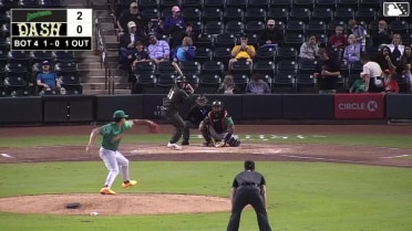 Calvin Harris grounds out, second baseman Carlos Caro to first baseman Jared Jones. George Wolkow scores.