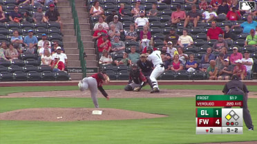 Rosman Verdugo singles on a line drive to left fielder Charles Davalan. Kasen Wells scores.
