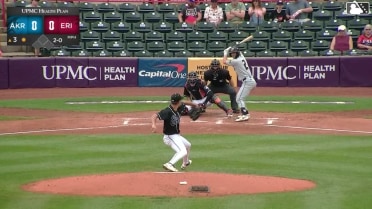 Alex Mooney homers (9) on a fly ball to left field.