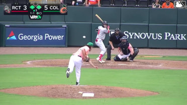 David Calabrese out on a sacrifice fly to center fielder Dalton McIntyre. Tucker Flint scores.