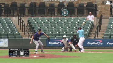 Carlos Pérez homers (5) on a fly ball to left field.