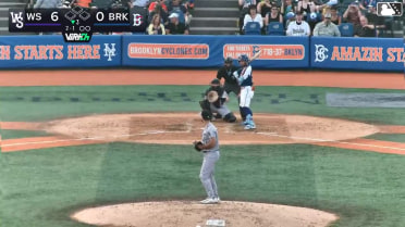 Yonatan Henriquez homers (4) on a line drive to left field.