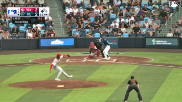 José Mejía singles on a ground ball to center fielder Jake Casey. Kayson Cunningham scores.