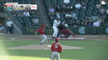 Dustin Harris homers (5) on a fly ball to right field.