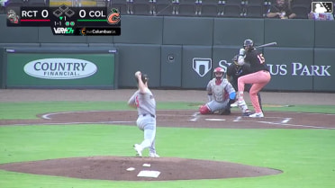 Jordan Groshans homers (18) on a fly ball to left field.