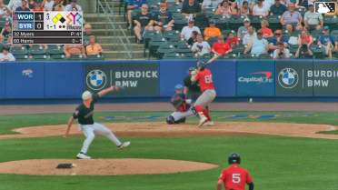 Tobias Myers In play, run(s) to Brett Harris
