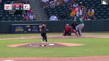 Aaron McKeithan singles on a sharp line drive to center fielder Maddux Houghton. Caleb Cali scores.