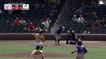 Vimael Machín singles on a ground ball to center fielder Nick Schnell. Charlie Condon scores.