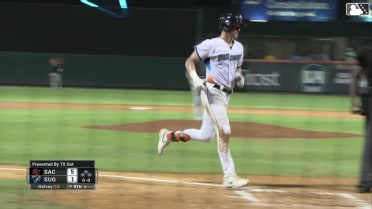 Zach Dezenzo clubs his fourth homer of the season