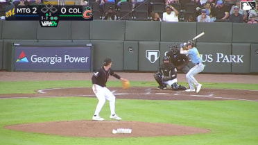 Mac Horvath homers (3) on a fly ball to right field.