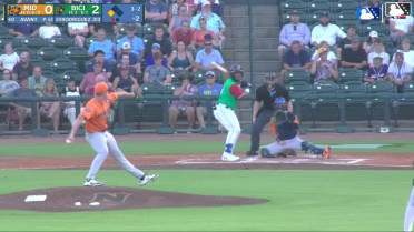 Alberto Rodriguez doubles (3) on a sharp line drive to right fielder Clark Elliott. Omar Hernandez scores.
