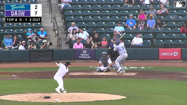 Hemmanuel Rosario homers (1) on a fly ball to left field. Max Holy scores.