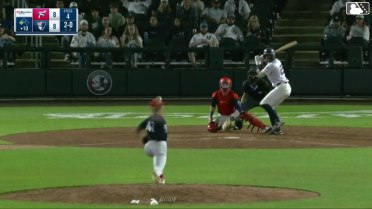 DJ Gladney out on a sacrifice fly to right fielder Dylan Campbell. Coby Morales scores.