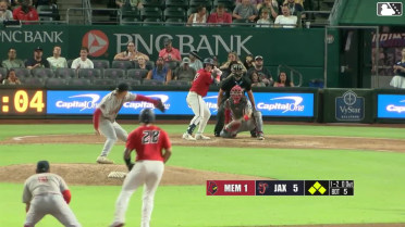 Jacob Berry singles on a line drive to left fielder Colton Ledbetter. Deyvison De Los Santos scores. Agustín Ramírez scores. Rece Hinds to 2nd.