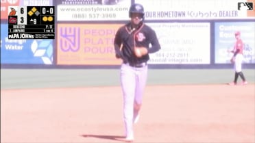 Braylin Tavera slugs his first pro homer