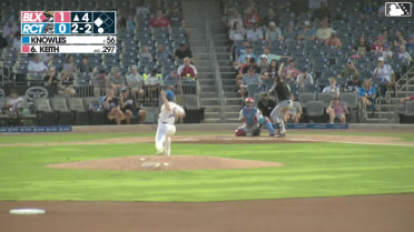 Damon Keith out on a sacrifice fly to center fielder Anthony Scull. Braylon Payne scores.