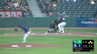 Aaron Parker homers (17) on a fly ball to left field. Victor Arias scores.