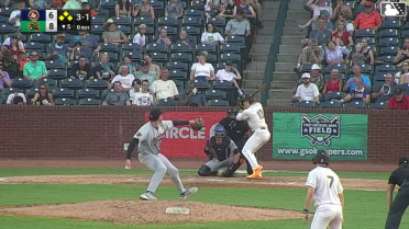 Sammy Stafura doubles (5) on a sharp line drive to left fielder Marshall Toole. Jhonny Severino scores. Josh Tate scores. Carlos Caro to 3rd.