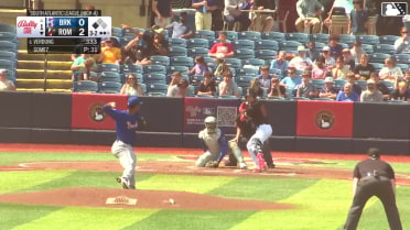 Will Verdung doubles (1) on a line drive to right fielder Sam Biller. Dixon Williams scores.