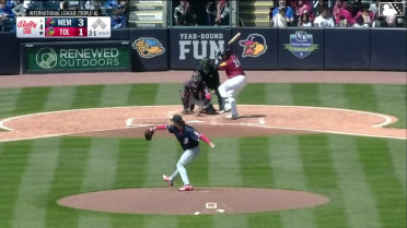 Eduardo Valencia homers (4) on a fly ball to left field.