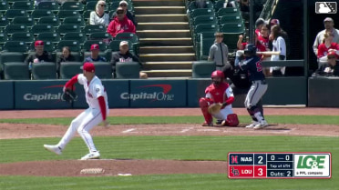 Luis Lara homers (7) on a fly ball to left field.