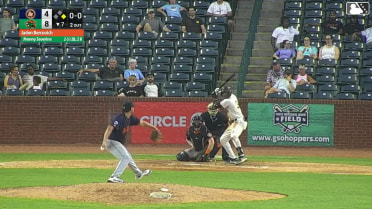 Jhonny Severino doubles (16) on a line drive to right fielder Marshall Toole. Axiel Plaz scores.