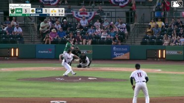 Cooper McMurray out on a sacrifice fly to center fielder Brendan Summerhill. Tanner Smith scores.