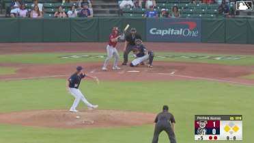 Frainyer Chavez singles on a soft bunt ground ball to third baseman Ryan Jackson. Keith Jones II scores. Corey Joyce to 2nd.