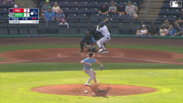 Dyan Jorge singles on a sharp line drive to center fielder Victor Arias. Cole Messina scores.