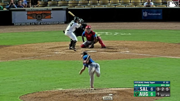 Matt Scannell walks. Juan Mateo scores. Austin Machado to 3rd. Cooper McMurray to 2nd.