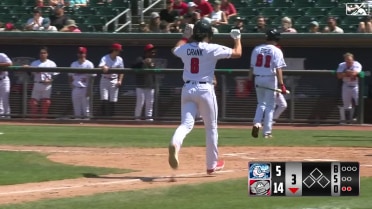 Colby Thomas laces three-run homer to right field
