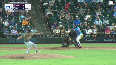 Jason Schiavone homers (3) on a fly ball to left field.