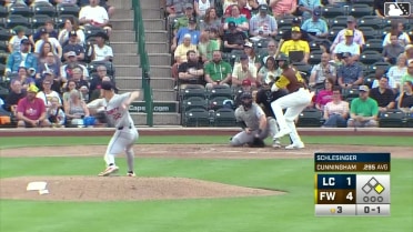 Jake Cunningham homers (12) on a fly ball to center field. Carlos Rodriguez scores.
