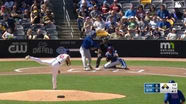 Matt Mervis hits a two-run home run to right field
