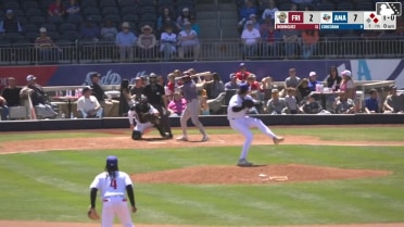 Keyber Rodriguez out on a sacrifice fly to left fielder Angel Ortiz. Theo Hardy scores.