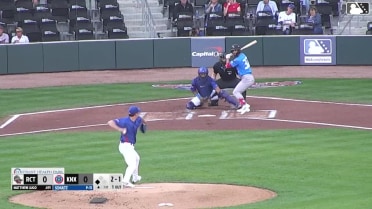 Matthew Lugo singles on a ground ball to center fielder Karson Simas. Nick Rodriguez scores.