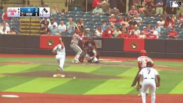 Brock Vradenburg doubles (4) on a line drive to left fielder Eric Hartman. Devin Saltiban scores. Kodey Shojinaga to 3rd.