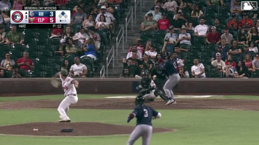 Cooper Johnson singles on a line drive to center fielder Jase Bowen. Diego Castillo scores.