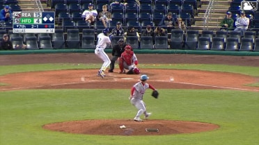 Andy Perez grounds into a force out, second baseman Aroon Escobar to shortstop Bryan Rincon. Zach Kokoska scores. Dyan Jorge out at 2nd. Andy Perez to 1st.