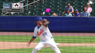 David Fry homers (2) on a fly ball to right field.
