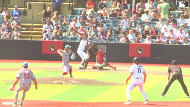 Owen Carey singles on a fly ball to left fielder Joel Dragoo. Eric Hartman scores.