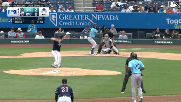 Cavan Biggio homers (2) on a fly ball to right center field. Carlos Pérez scores.