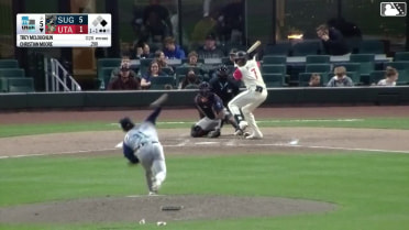 Christian Moore homers (1) on a fly ball to left center field. Nelson Rada scores.