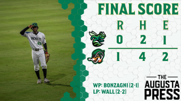 GreenJackets Drop Pitcher’s Duel As Series Evens Up