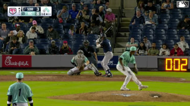 Jace Avina doubles (3) on a sharp line drive to left fielder Scott Bandura. Owen Cobb scores. Garrett Martin scores.