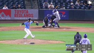 Joendry Vargas doubles (3) on a line drive to left fielder Aiden Taurek. Jaron Elkins scores. Chase Harlan scores.