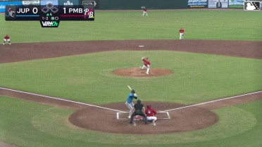 Andres Valor homers (1) on a line drive to center field.